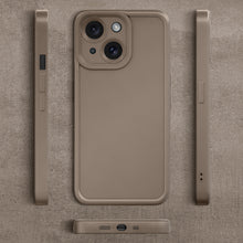 Carica l&#39;immagine nel visualizzatore di Gallery, Moozy RimUP Phone Case for iphone 13, Flexible TPU Bumper Shockproof Raised Edges Cover for Extra Protection, Precise Cutouts and Camera Lens Protector, Anti-Scratch, Taupe Grey
