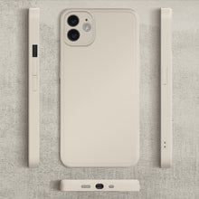 Charger l&#39;image dans la galerie, Moozy RimUP Phone Case for iPhone 11, Matte Finish High Edge Protection TPU Cover, White
