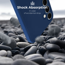 Ladda upp bild till gallerivisning, Moozy Lifestyle. Liquid Silicone Phone Case for Samsung galaxy S25, Liquid Silicone Lightweight Cover for samsung S25 5G with Matte Finish and Soft Microfiber Lining, Dark blue
