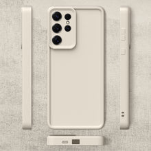 Load image into Gallery viewer, Moozy RimUP Phone Case for Samsung Galaxy S25 Ultra, Flexible TPU Bumper Shockproof Raised Edges Cover for Extra Protection, Precise Cutouts and Camera Lens Protector, Anti-Scratch, White
