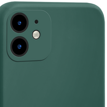 Cargar imagen en el visor de la galería, Moozy Minimalist Series Silicone Case for iPhone 11, Dark Green - Matte Finish Lightweight Mobile Phone Case Ultra Slim Soft Protective TPU Cover with Matte Surface
