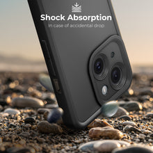 Load image into Gallery viewer, Moozy RimUP Phone Case for iPhone 13 Mini, Matte Finish High Edge Protection TPU Cover, Black
