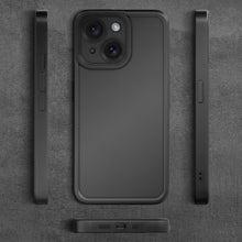 Load image into Gallery viewer, Moozy RimUP Phone Case for iPhone 13 Mini, Matte Finish High Edge Protection TPU Cover, Black
