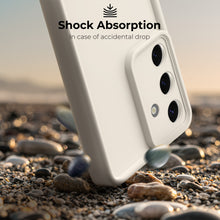 Afbeelding in Gallery-weergave laden, Moozy RimUP Phone Case for Samsung Galaxy A56, Flexible TPU Bumper Shockproof Raised Edges Cover for Extra Protection, Precise Cutouts and Camera Lens Protector, Anti-Scratch, White

