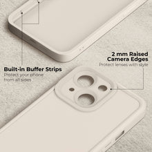 Load image into Gallery viewer, Moozy RimUP Phone Case for iPhone 13 Mini, Matte Finish High Edge Protection TPU Cover, White

