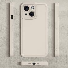 Load image into Gallery viewer, Moozy RimUP Phone Case for iPhone 13 Mini, Matte Finish High Edge Protection TPU Cover, White
