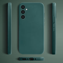Afbeelding in Gallery-weergave laden, Moozy Lifestyle. Silicone Case for Samsung A34 5G, Dark Green - Liquid Silicone Lightweight Cover with Matte Finish and Soft Microfiber Lining, Premium Silicone Case
