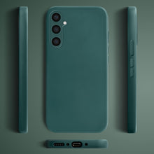 Załaduj obraz do przeglądarki galerii, Moozy Lifestyle. Silicone Case for Samsung A34 5G, Dark Green - Liquid Silicone Lightweight Cover with Matte Finish and Soft Microfiber Lining, Premium Silicone Case
