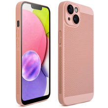 Załaduj obraz do przeglądarki galerii, Moozy VentiGuard Phone Case for iPhone 13, Pastel Pink - Breathable Cover with Perforated Pattern for Air Circulation, Ventilation, Anti-Overheating Phone Case
