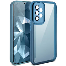 Ladda upp bild till gallerivisning, Moozy LumiCase Phone Case for Samsung a52 5g/4g / a52s 5g, Transparent Soft TPU phone case for samsung a52 / a52s with Camera Lens Protector, Phone case for a52 samsung, case for Galaxy a52 5g, Blue
