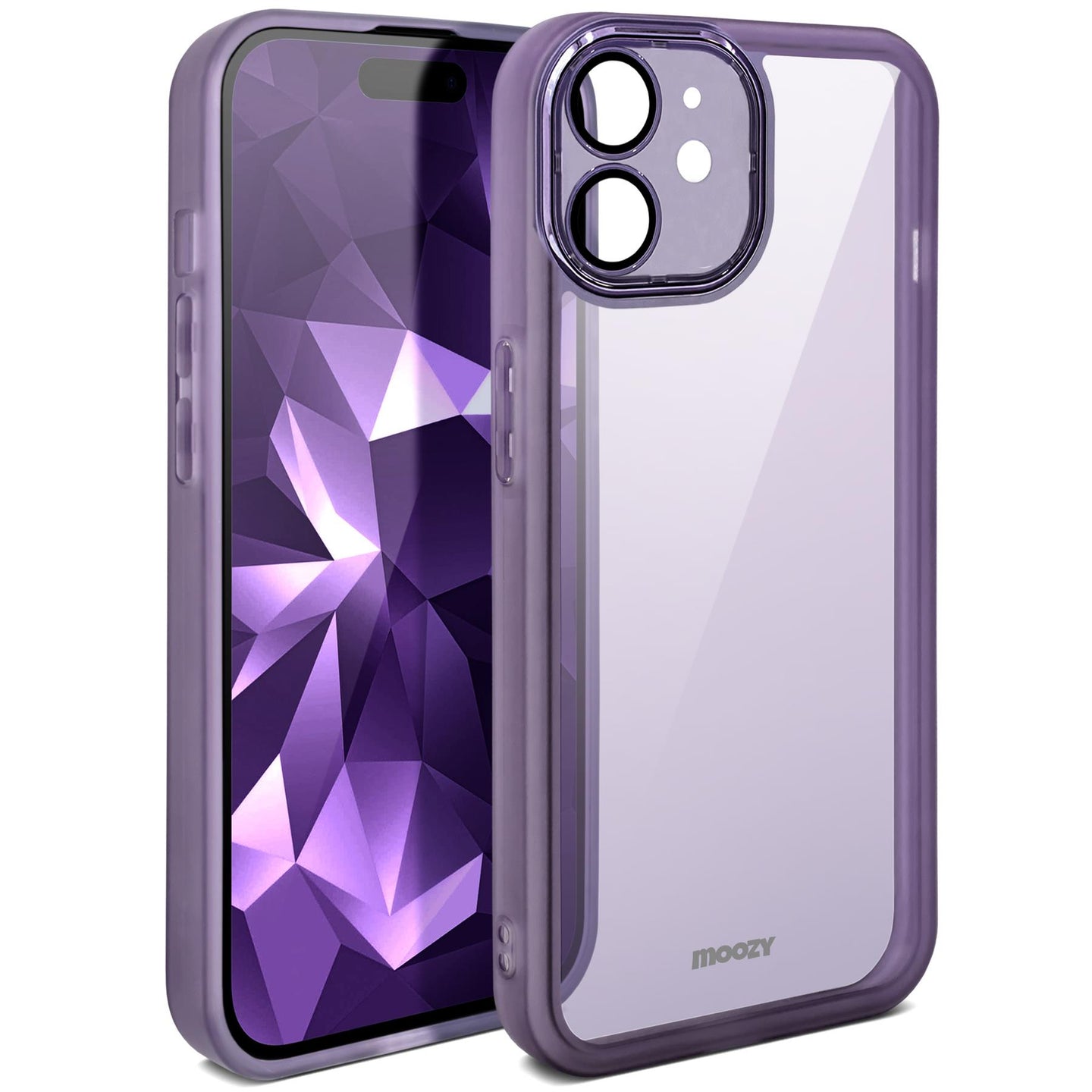 Moozy LumiCase phone case for iphone 11, 6.1-inch, Case for iphone 11 Shockproof, Bumper Case for iphone 11 clear case, Camera lens protector cover for iphone 11 slim, Purple