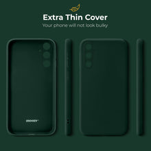 Load image into Gallery viewer, Moozy Minimalist Series Silicone Case for Samsung A14, Midnight Green - Matte Finish Lightweight Mobile Phone Case Slim Soft Protective TPU Cover with Matte Surface
