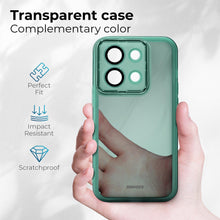 Cargar imagen en el visor de la galería, Moozy LumiCase phone case for xiaomi Redmi Note 13 Pro 5G / case for Poco X6 slim, Case for xiaomi Redmi Note 13 Pro 5G bumper with camera cover, Soft TPU case for xiaomi Poco X6 transparent, Green
