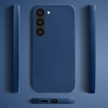 Charger l&#39;image dans la galerie, Moozy Lifestyle. Silicone Case for Samsung S23, Midnight Blue - Liquid Silicone Lightweight Cover with Matte Finish and Soft Microfiber Lining, Premium Silicone Case
