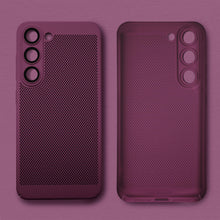 Carica l&#39;immagine nel visualizzatore di Gallery, Moozy VentiGuard Phone Case for Samsung galaxy S23, Breathable Cover for samsung galaxy s23 with Perforated Pattern for Air Circulation, Case for samsung 23, Purple
