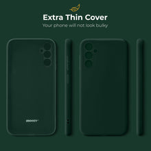 Carica l&#39;immagine nel visualizzatore di Gallery, Moozy Minimalist Series Silicone Case for Samsung A54 5G, Dark Green - Matte Finish Lightweight Mobile Phone Case Slim Soft Protective TPU Cover with Matte Surface
