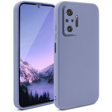 Load image into Gallery viewer, Moozy Minimalist Series Silicone Case for Xiaomi Redmi Note 10 Pro and Note 10 Pro Max, Blue Grey - Matte Finish Lightweight Mobile Phone Case Slim Soft Protective TPU Cover with Matte Surface
