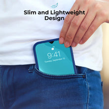 Cargar imagen en el visor de la galería, Moozy 360 Case for Samsung A23 5G/4G - Blue Rim Transparent Case, Full Body Double-sided Protection, Cover with Built-in Screen Protector
