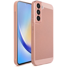 Ladda upp bild till gallerivisning, Moozy VentiGuard Phone Case for Samsung Galaxy S22, Phone case for Samsung Galaxy S22 with Perforated Pattern for Air Circulation, Cover for samsung S22 shockproof, Pastel Pink
