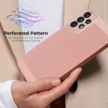 Load image into Gallery viewer, Moozy VentiGuard Phone Case for Samsung Galaxy A53 5G, Breathable phone case for samsung a53 with Perforated Pattern for Air Circulation, Cover for a53 5g shockproof, Pastel Pink
