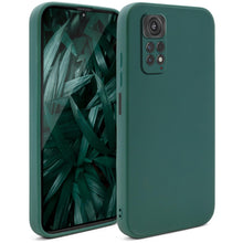 Load image into Gallery viewer, Moozy Minimalist Series Silicone Case for Xiaomi Redmi Note 11 / 11S, Dark Green - Matte Finish Lightweight Mobile Phone Case Slim Soft Protective TPU Cover with Matte Surface
