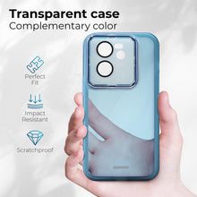 Load image into Gallery viewer, Moozy LumiCase phone case for xiaomi 13t / case for 13t Pro slim, Case for xiaomi 13t bumper, Case for xiaomi 13t with camera cover, Soft TPU case for xiaomi 13tpro transparent, Blue
