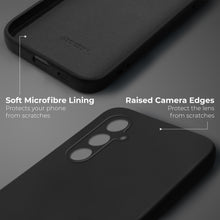 Afbeelding in Gallery-weergave laden, Moozy Lifestyle. Silicone Case for Samsung A54 5G, Black - Liquid Silicone Lightweight Cover with Matte Finish and Soft Microfiber Lining, Premium Silicone Case
