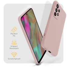 Load image into Gallery viewer, Moozy Minimalist Series Silicone Phone Case for Samsung Galaxy A52 5G/4G, Samsung A52s 5G, Matte Finish Lightweight Mobile Phone Case Slim Soft Protective TPU Cover with Matte Surface, Light Pink
