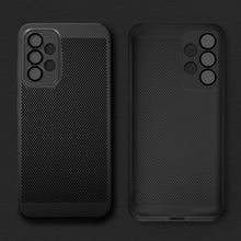 Carica l&#39;immagine nel visualizzatore di Gallery, Moozy VentiGuard Phone Case for Samsung Galaxy A53 5G, Breathable phone case for samsung a53 with Perforated Pattern for Air Circulation, Cover for a53 5g shockproof, Black
