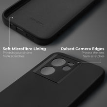 Charger l&#39;image dans la galerie, Moozy Lifestyle. Silicone Case for Xiaomi 13T and 13T Pro, Black - Liquid Silicone Lightweight Cover with Matte Finish and Soft Microfiber Lining, Premium Silicone Case
