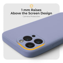 Lade das Bild in den Galerie-Viewer, Moozy Minimalist Series Silicone Case for iPhone 14 Pro Max, Blue Grey - Matte Finish Lightweight Mobile Phone Case Slim Soft Protective TPU Cover with Matte Surface
