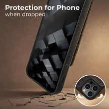 Lade das Bild in den Galerie-Viewer, Moozy ElitePocket phone case with card holder for iphone 12 / iphone 12 pro, back cover with card holder, wallet case for iphone 12 / 12 pro, dark gray
