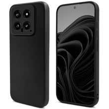 Afbeelding in Gallery-weergave laden, Moozy Lifestyle. Silicone Case for Xiaomi 14, Black - Liquid Silicone Lightweight Cover with Matte Finish and Soft Microfiber Lining, Premium Silicone Case
