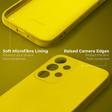 Lade das Bild in den Galerie-Viewer, Moozy Lifestyle. Designed for Samsung A52, Samsung A52 5G Case, Yellow - Liquid Silicone Lightweight Cover with Matte Finish and Soft Microfiber Lining, Premium Silicone Case
