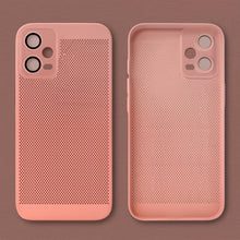 Cargar imagen en el visor de la galería, Moozy VentiGuard Phone Case for Xiaomi Redmi Note 12 Pro 5G, Pastel Pink - Breathable Cover with Perforated Pattern for Air Circulation, Ventilation, Anti-Overheating Phone Case
