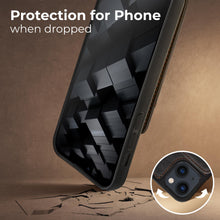 Załaduj obraz do przeglądarki galerii, Moozy ElitePocket phone case with card holder for iphone 13 / iphone 14, back cover with card holder, wallet case for iphone 13 / 14, dark gray
