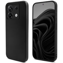 Charger l&#39;image dans la galerie, Moozy Lifestyle. Silicone Case for Xiaomi Redmi Note 13 Pro 5G and Poco X6, Black - Liquid Silicone Lightweight Cover with Matte Finish and Soft Microfiber Lining, Premium Silicone Case

