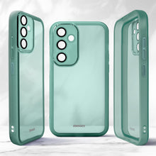 Lade das Bild in den Galerie-Viewer, Moozy LumiCase Phone Case for samsung galaxy a54 5g, Transparent phone cover for samsung galaxy a54 5g, Soft TPU case for galaxy a54 5g with Camera Lens Protector, Case for samsung a54, Green
