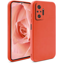 Cargar imagen en el visor de la galería, Moozy Minimalist Series Silicone Case for Xiaomi Redmi Note 10 Pro and Note 10 Pro Max, Red - Matte Finish Lightweight Mobile Phone Case Slim Soft Protective TPU Cover with Matte Surface
