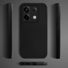 Afbeelding in Gallery-weergave laden, Moozy Lifestyle. Silicone Case for Xiaomi Redmi Note 13 Pro 5G and Poco X6, Black - Liquid Silicone Lightweight Cover with Matte Finish and Soft Microfiber Lining, Premium Silicone Case
