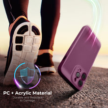 Cargar imagen en el visor de la galería, Moozy VentiGuard Phone Case for iphone 14 pro, 6.1-inch, Breathable Cover for iphone 14 pro with Perforated Pattern for Air Circulation, Hard case for iphone 14 pro, Purple
