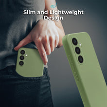 Ladda upp bild till gallerivisning, Moozy Lifestyle. Silicone Case for Samsung A54 5G, Mint green - Liquid Silicone Lightweight Cover with Matte Finish and Soft Microfiber Lining, Premium Silicone Case
