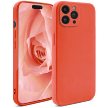 Load image into Gallery viewer, Moozy Minimalist Series Silicone Case for iPhone 14 Pro Max, Red - Matte Finish Lightweight Mobile Phone Case Slim Soft Protective TPU Cover with Matte Surface
