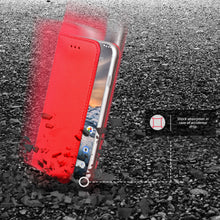 Carica l&#39;immagine nel visualizzatore di Gallery, Moozy Case Flip Cover for Nokia 7.2, Nokia 6.2, Red - Smart Magnetic Flip Case with Card Holder and Stand
