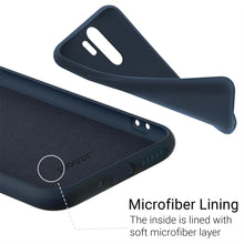 Ladda upp bild till gallerivisning, Moozy Lifestyle. Designed for Xiaomi Redmi Note 8 Pro Case, Midnight Blue - Liquid Silicone Cover with Matte Finish and Soft Microfiber Lining
