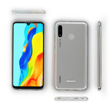 Charger l&#39;image dans la galerie, Moozy 360 Degree Case for Huawei P30 Lite - Full body Front and Back Slim Clear Transparent TPU Silicone Gel Cover
