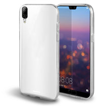 Charger l&#39;image dans la galerie, Moozy 360 Degree Case for Huawei P20 - Full body Front and Back Slim Clear Transparent TPU Silicone Gel Cover
