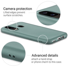 Załaduj obraz do przeglądarki galerii, Moozy Minimalist Series Silicone Case for Samsung A20e, Blue Grey - Matte Finish Slim Soft TPU Cover
