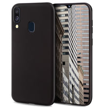 Load image into Gallery viewer, Moozy Lifestyle. Designed for Samsung A20e Case, Black - Liquid Silicone Cover with Matte Finish and Soft Microfiber Lining

