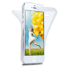 Cargar imagen en el visor de la galería, Moozy 360 Degree Case for iPhone SE, iPhone 5S - Full body Front and Back Slim Clear Transparent TPU Silicone Gel Cover
